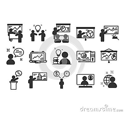 Education line icon set Vector Illustration